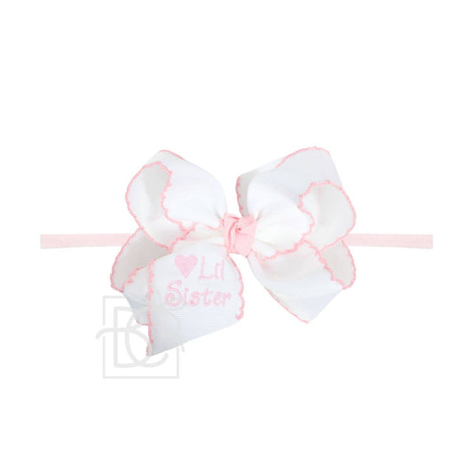 Lil Sis Headband with Embroidered Bow (2 colors)