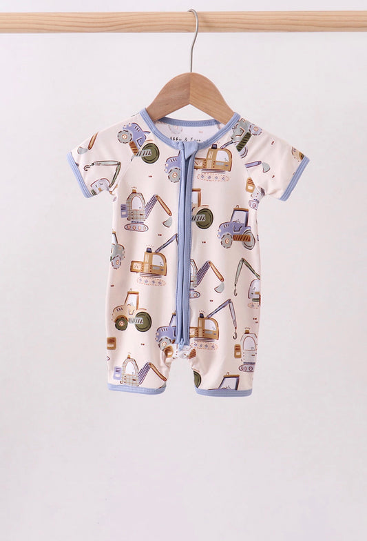 Construction Bamboo Sleep Romper