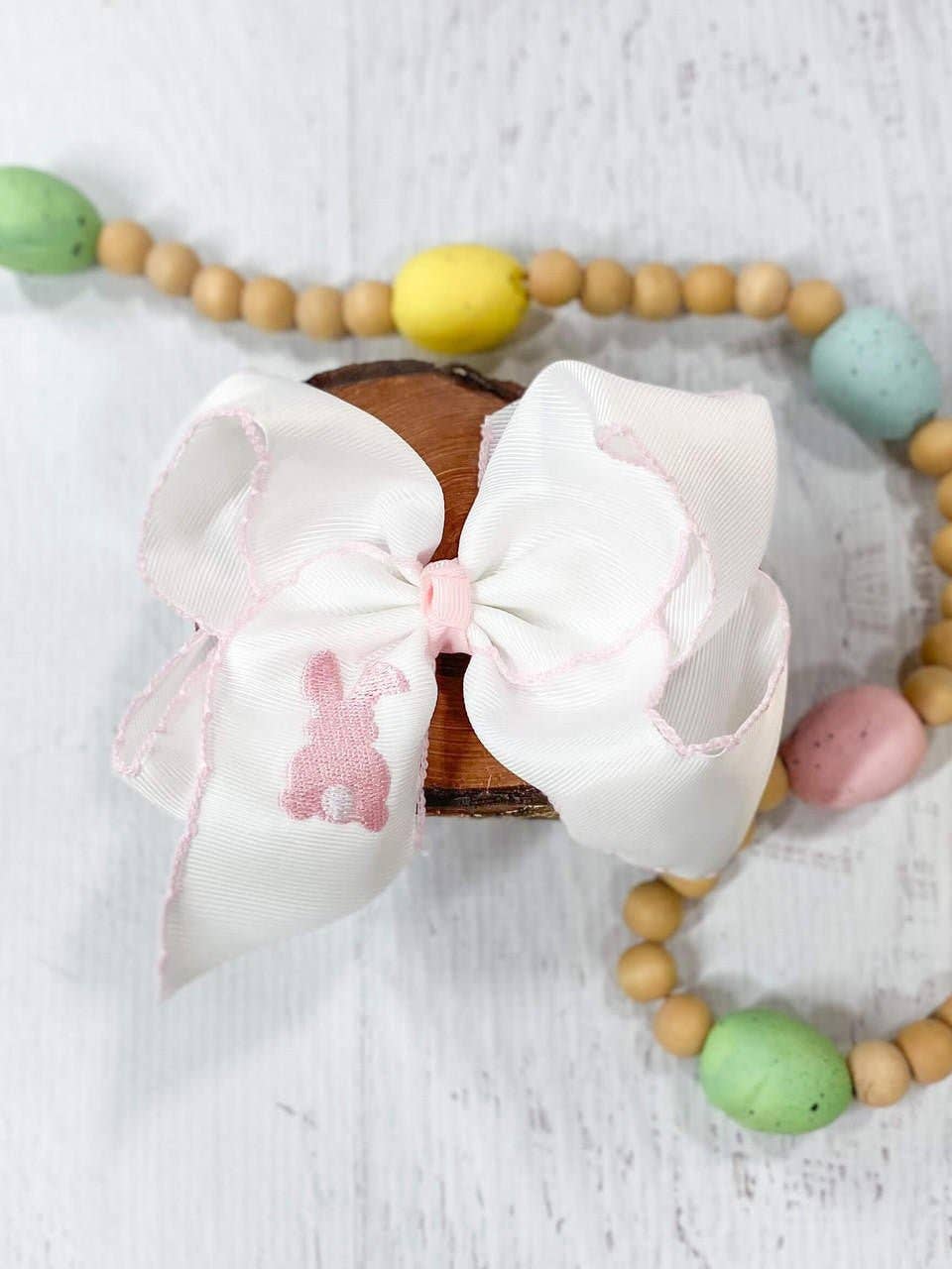 4.5" Hippity Hop Bunny Moonstitch Embroidered Headband