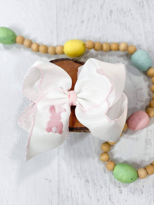 4.5" Hippity Hop Bunny Moonstitch Embroidered Headband