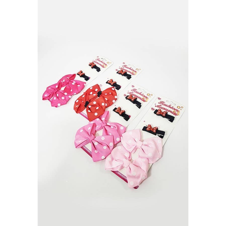Polka Dot Hair Pin and Bow Set