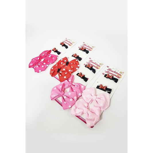 Polka Dot Hair Pin and Bow Set