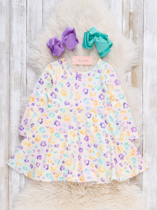 Spring Leopard Twirl Dress