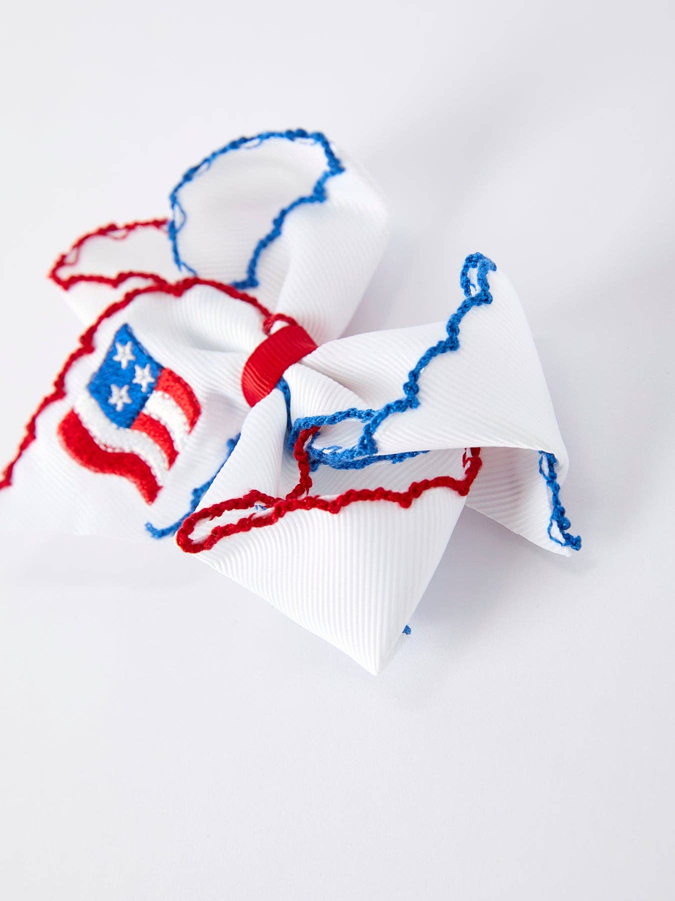 Stars & Stripes Flag Hair Bow 4.5"