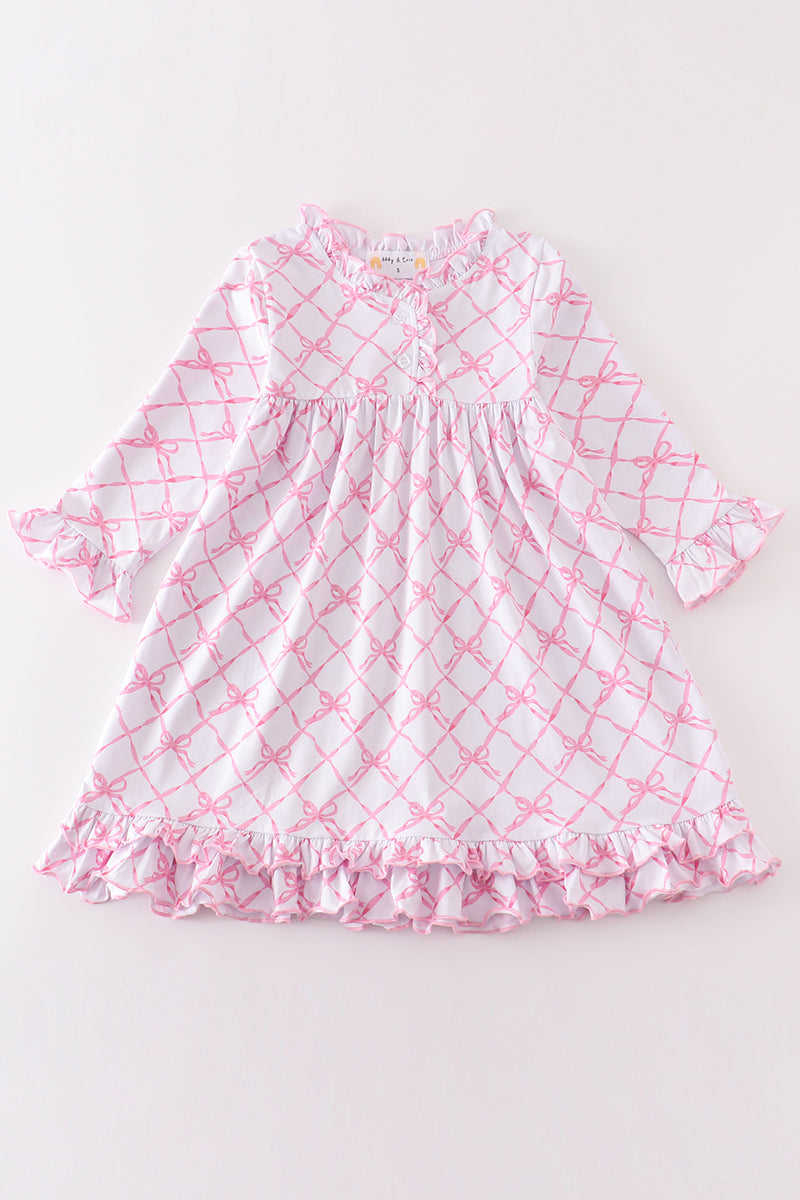 Bow Ruffle Pajama Dress