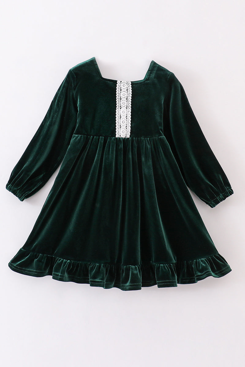 Green Velvet Dress