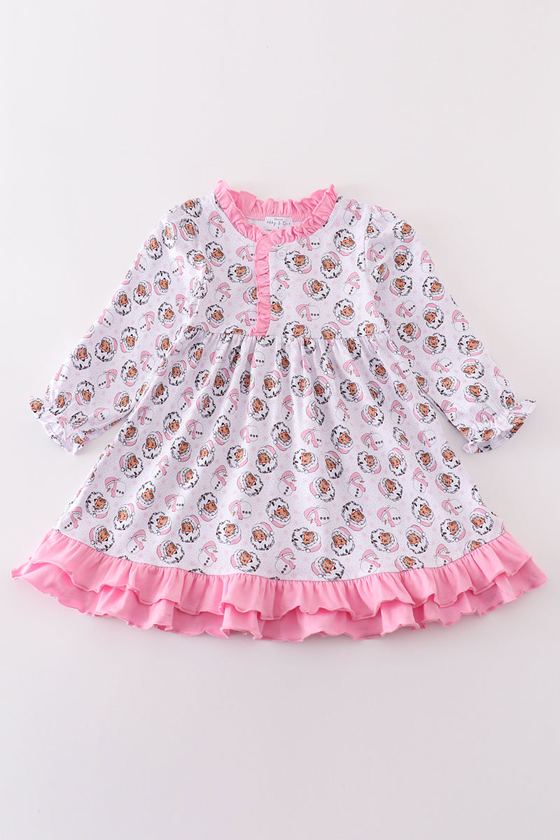Pink Santa & Snowmen Pajama Gown