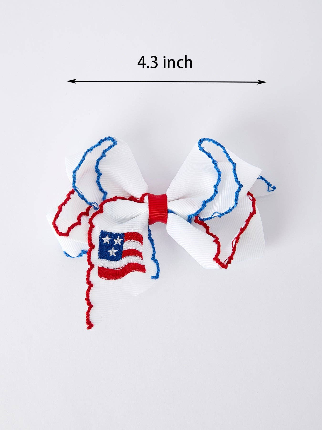 Stars & Stripes Flag Hair Bow 4.5"