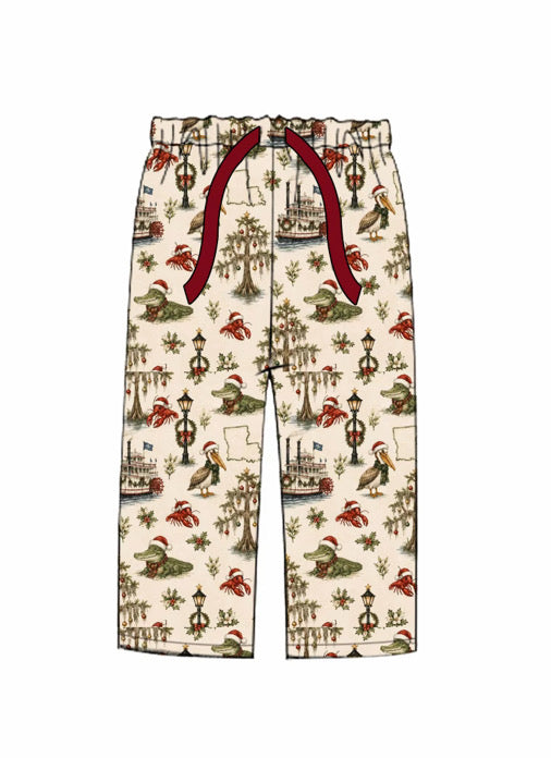 Adult Cajun Christmas Bamboo Pajama Pants