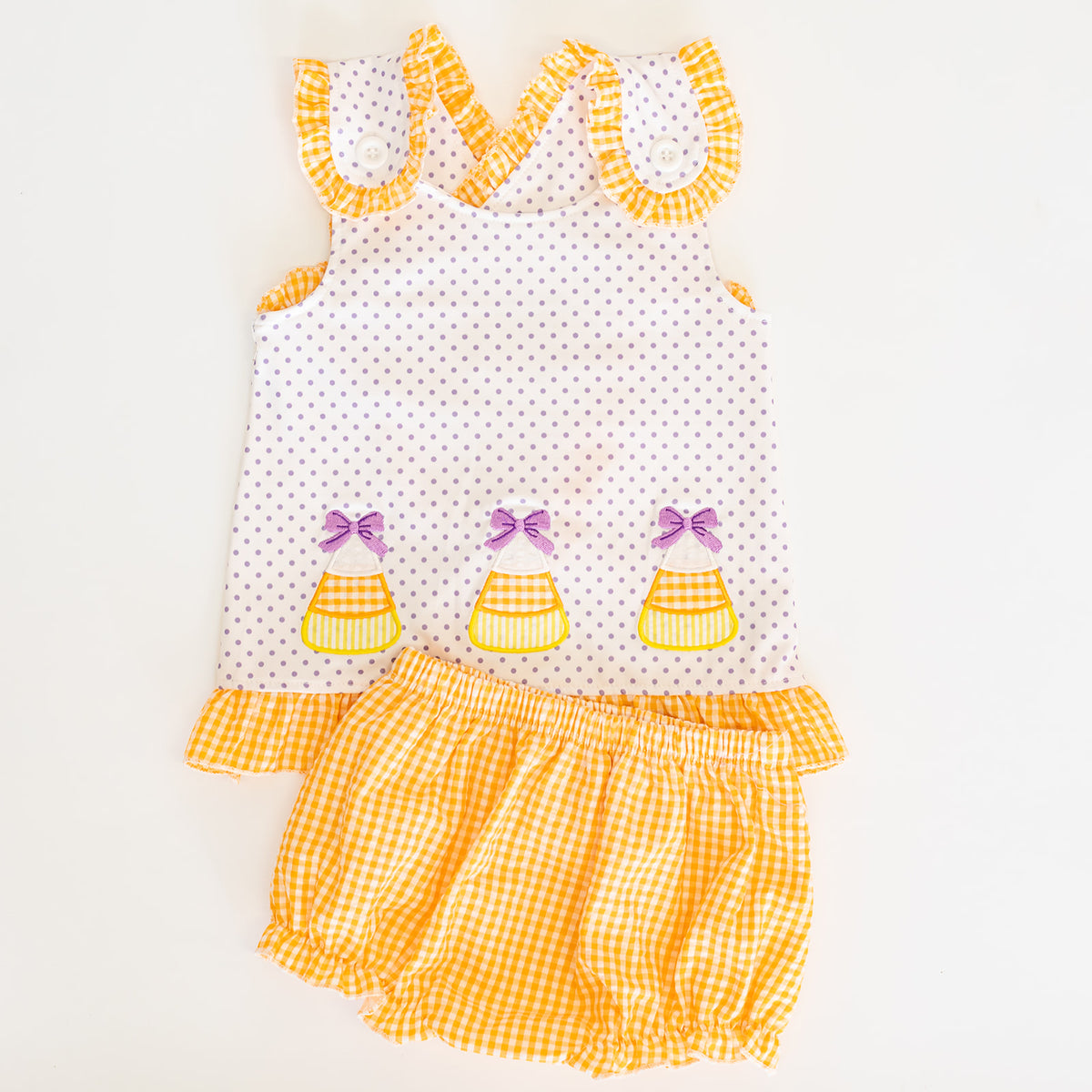 Candy Corn Swing Back Bloomer Set