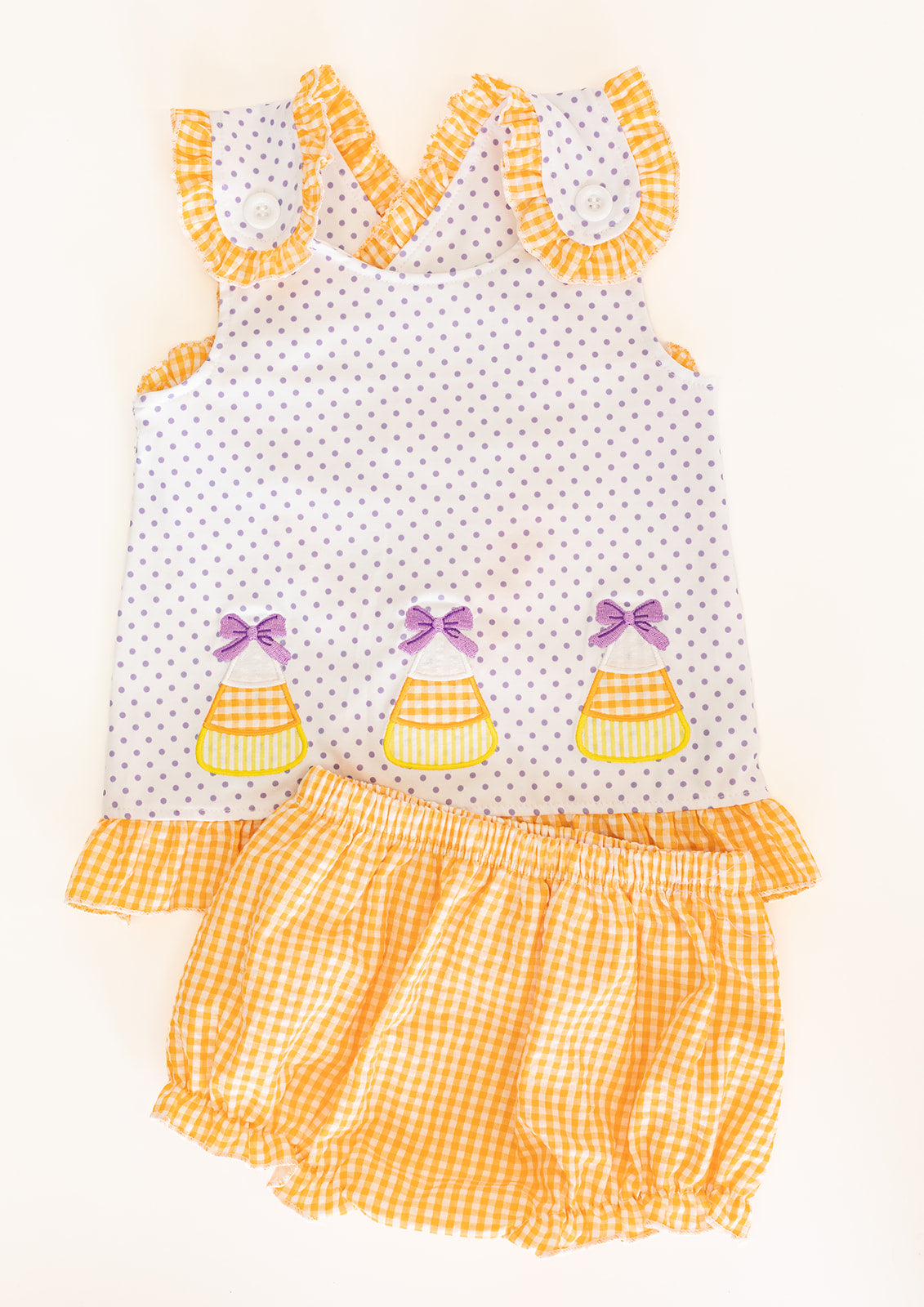Candy Corn Swing Back Bloomer Set