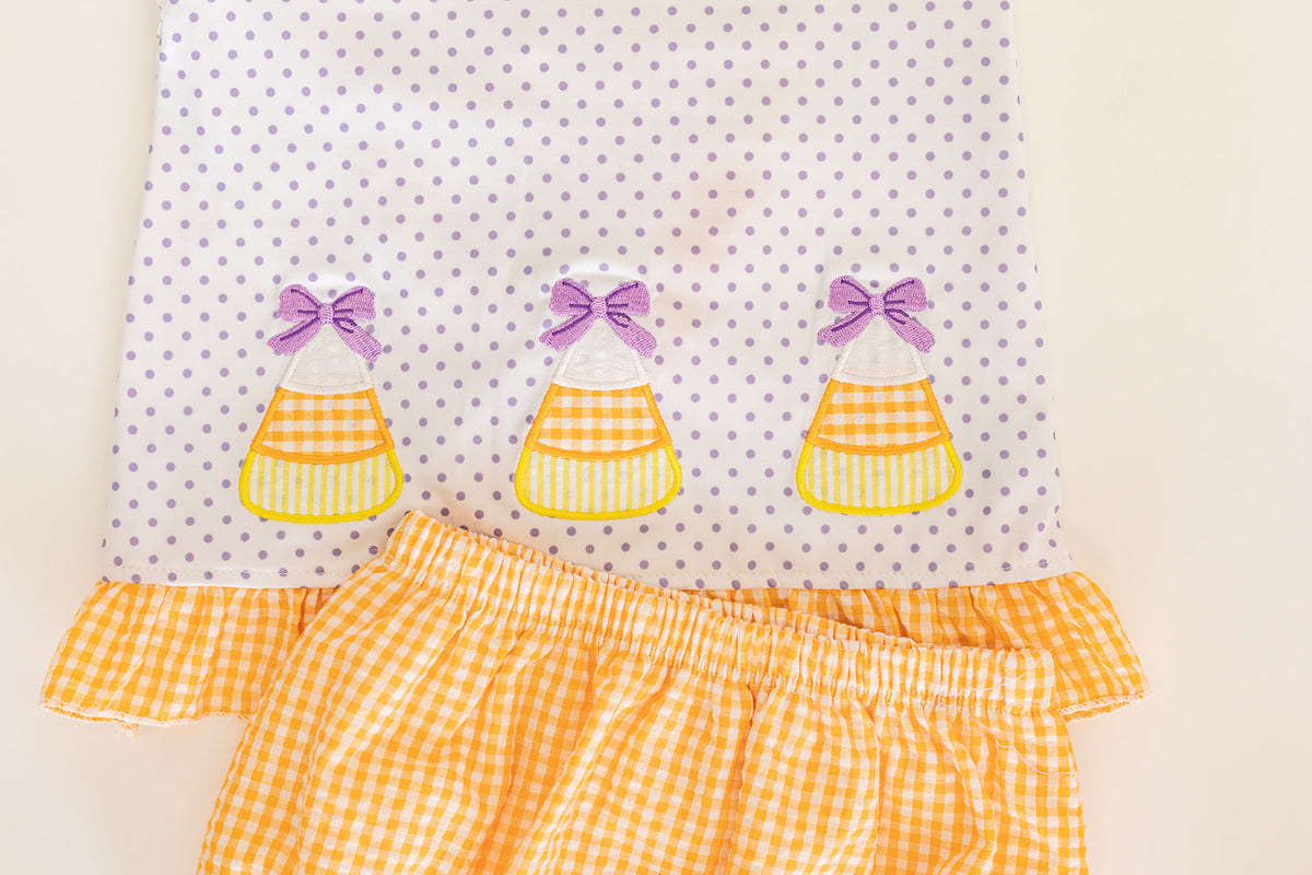 Candy Corn Swing Back Bloomer Set