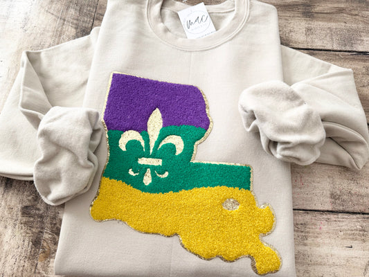 Louisiana Chenille Patch Sweatshirt