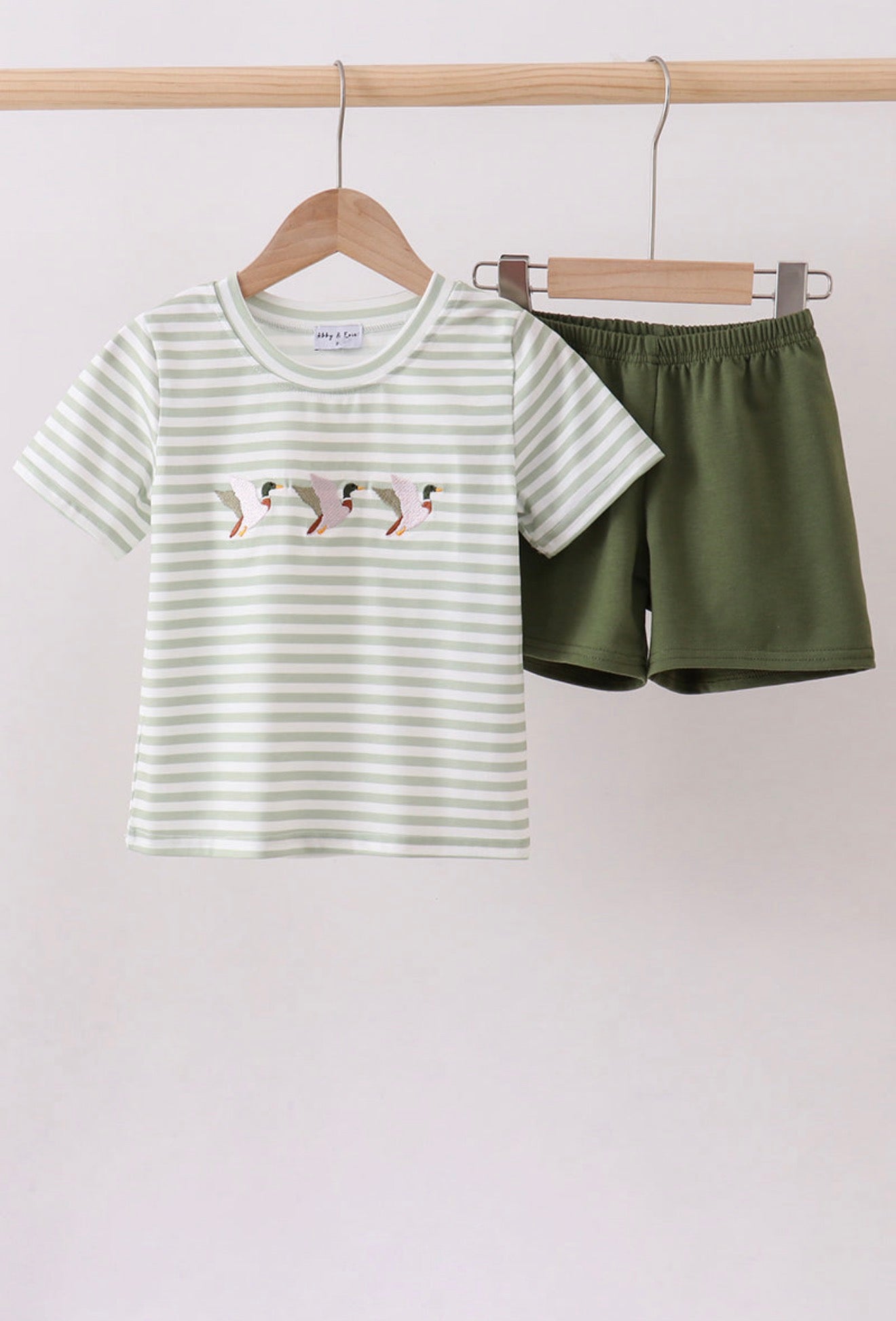 Embroidered Duck Stripe Set