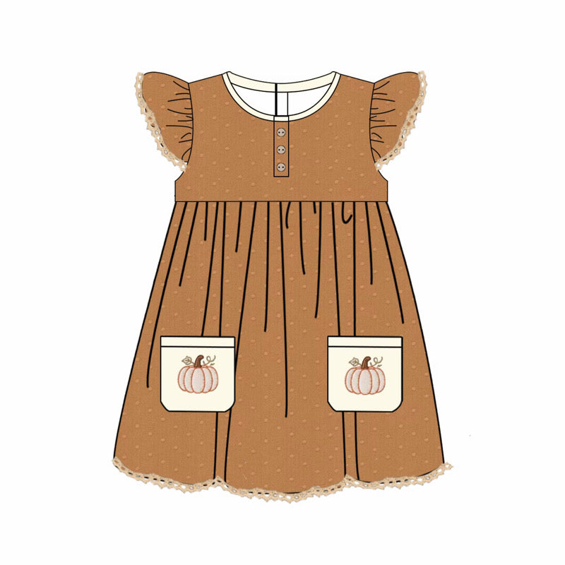 Knots & Dots Pumpkin Dress