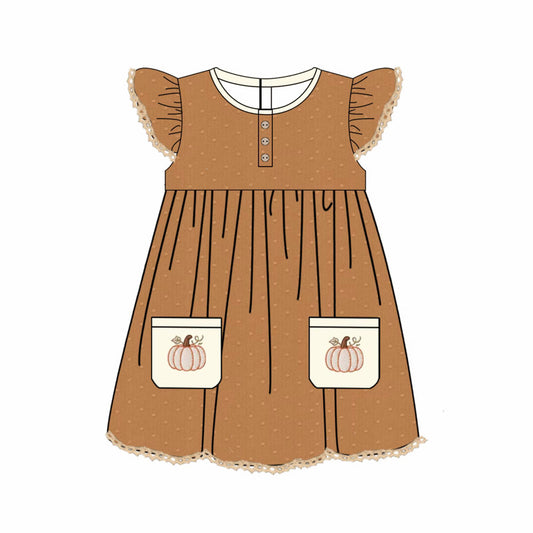 Knots & Dots Pumpkin Dress