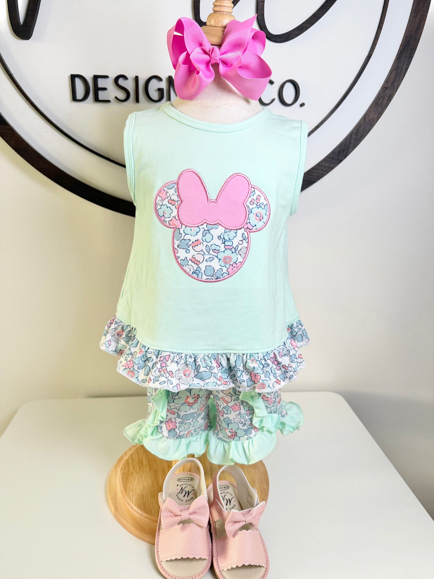 Floral Minnie Ruffle Swingback Shorts Set