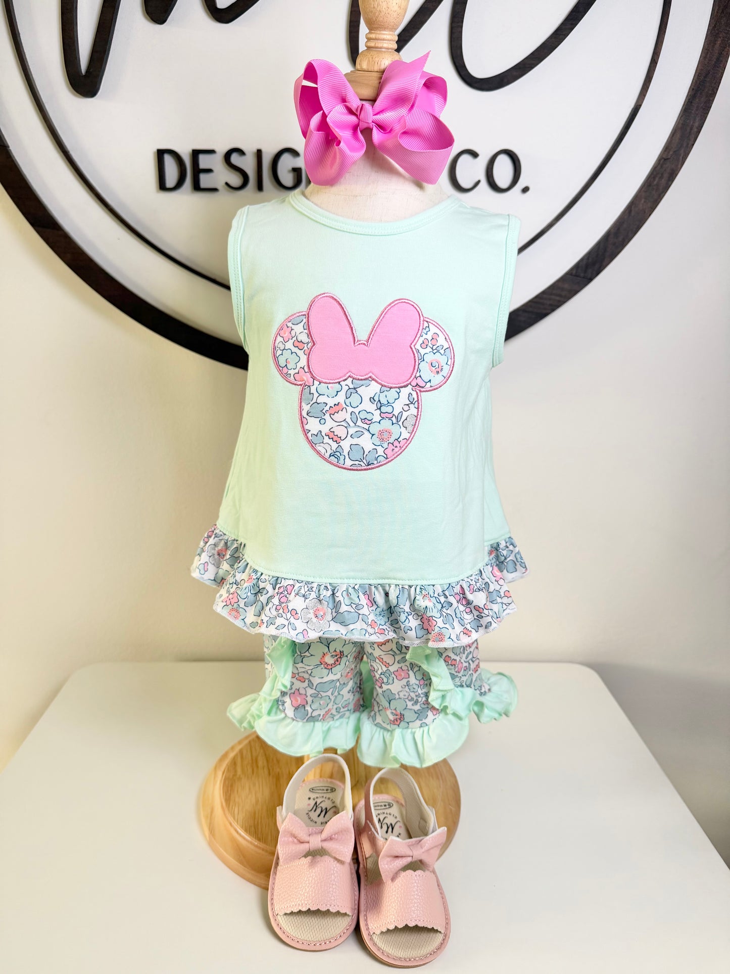 Floral Minnie Ruffle Swingback Shorts Set