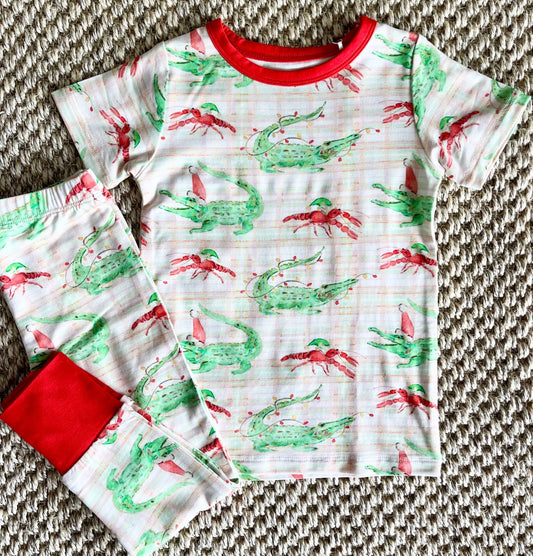 Cajun Christmas Bamboo Pajama Pants Set
