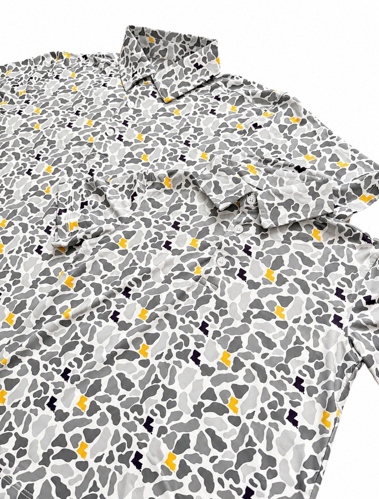 LA Gray Camo Polo