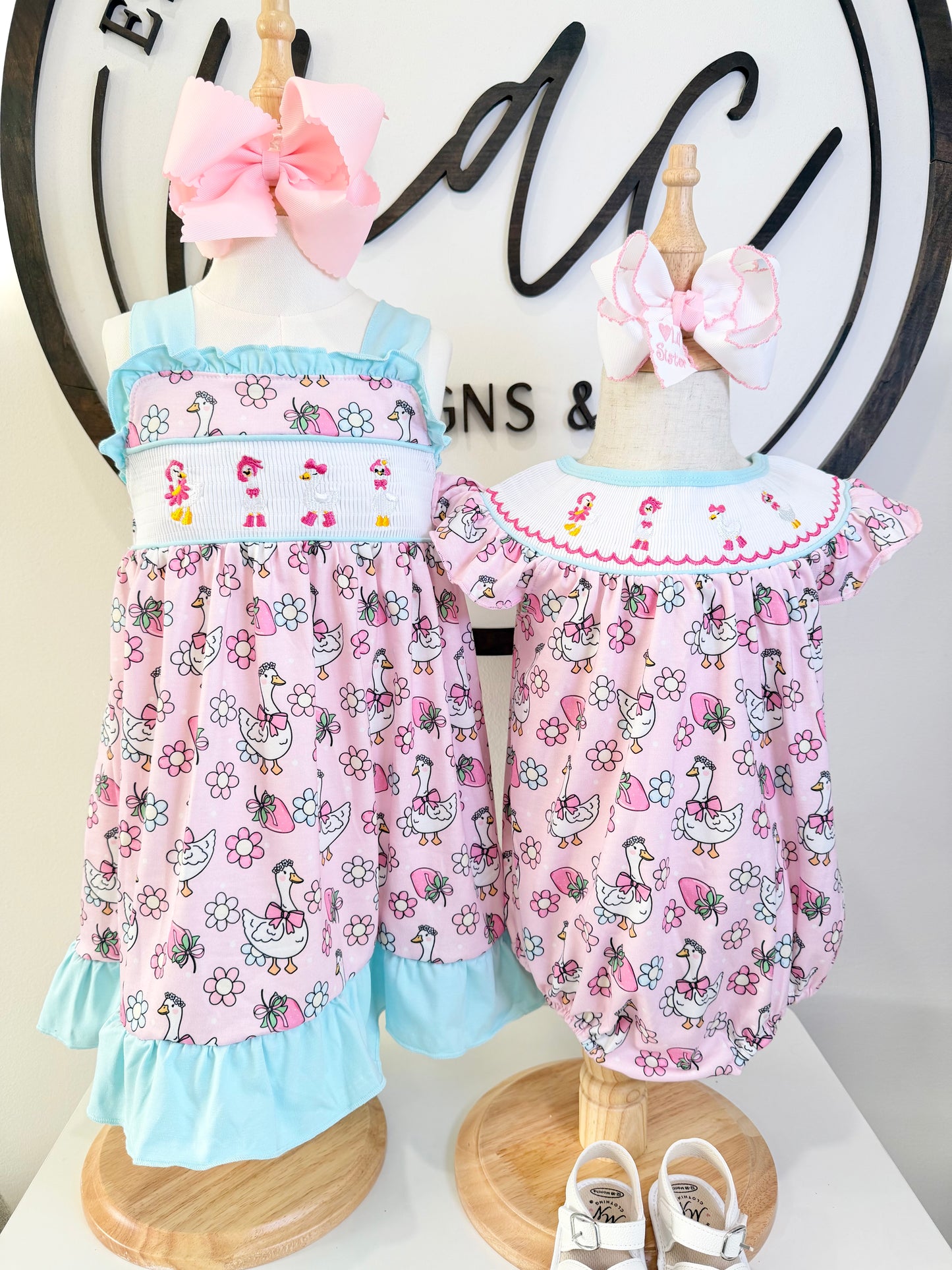 Goose Smocked Dress