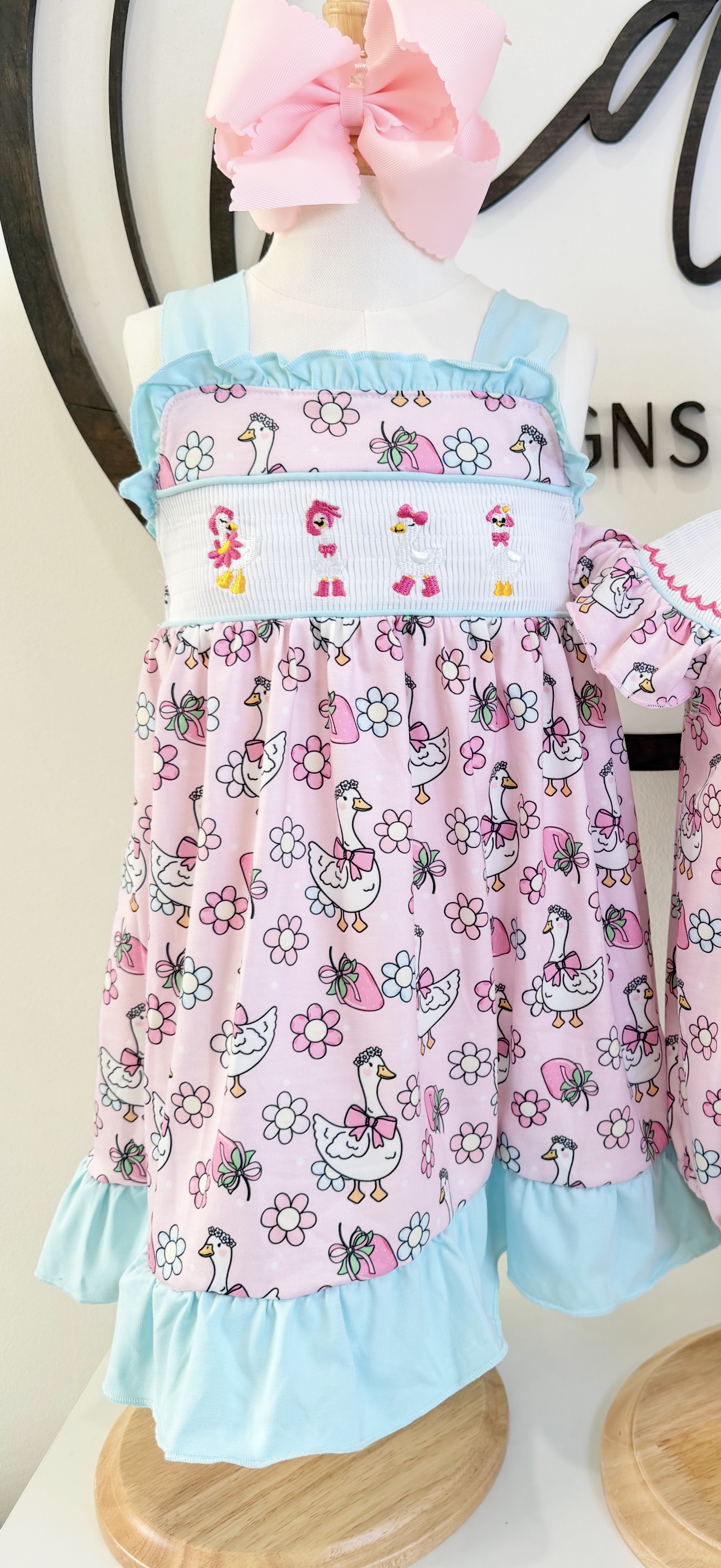Goose Smocked Dress