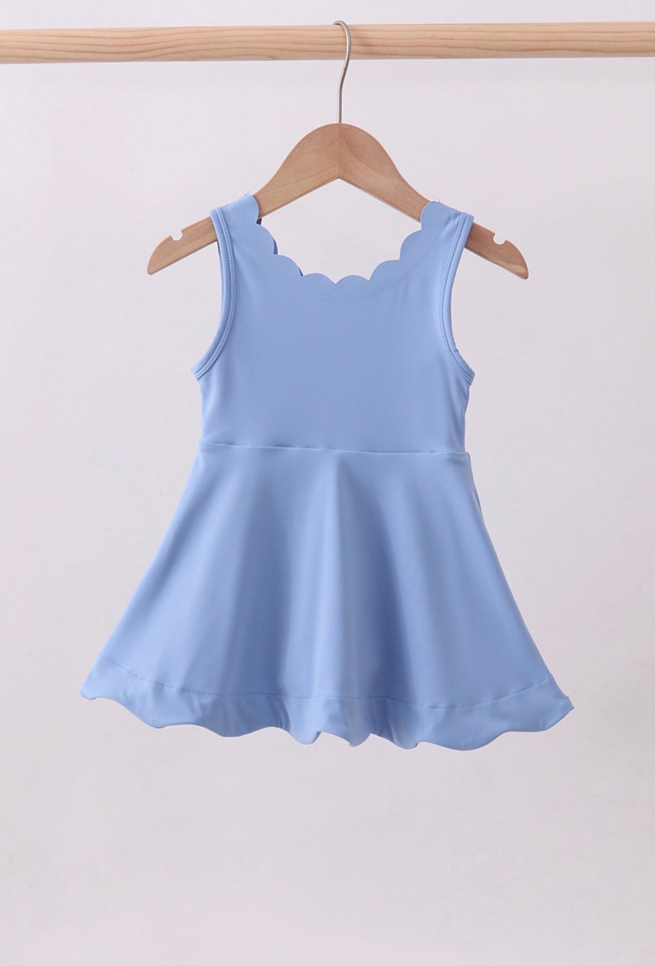 Scalloped Athletic Dresses (3 colors- built in shorts)