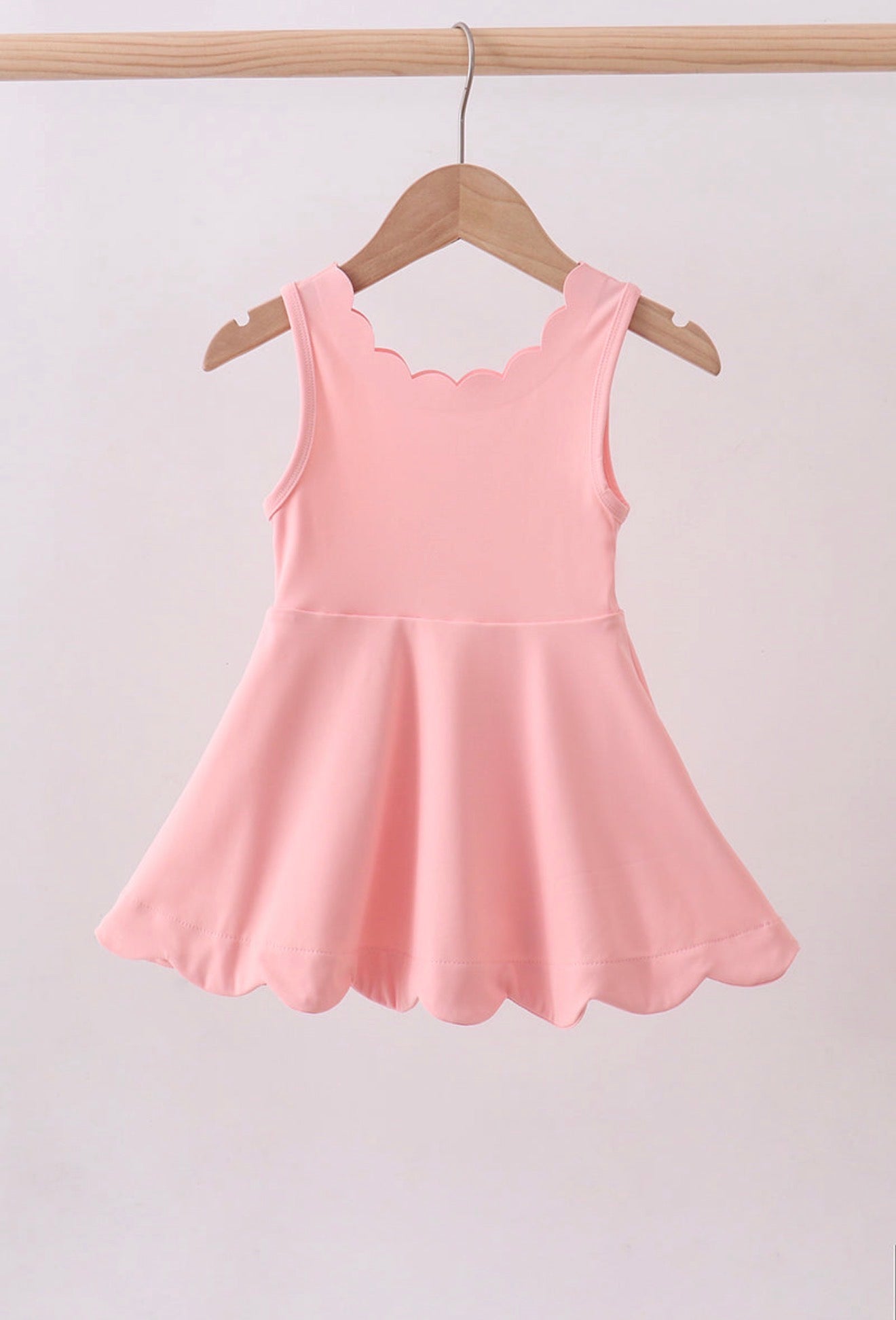 Scalloped Athletic Dresses (3 colors- built in shorts)