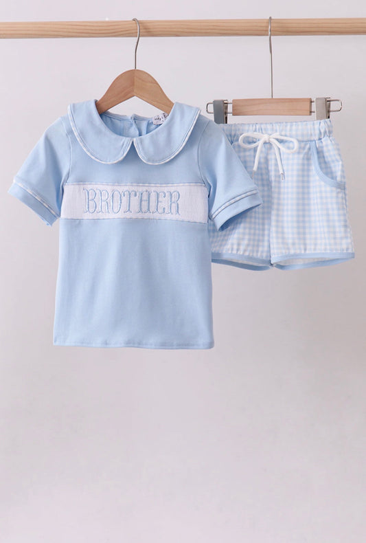 Brother Peter Pan Collar Shorts Set