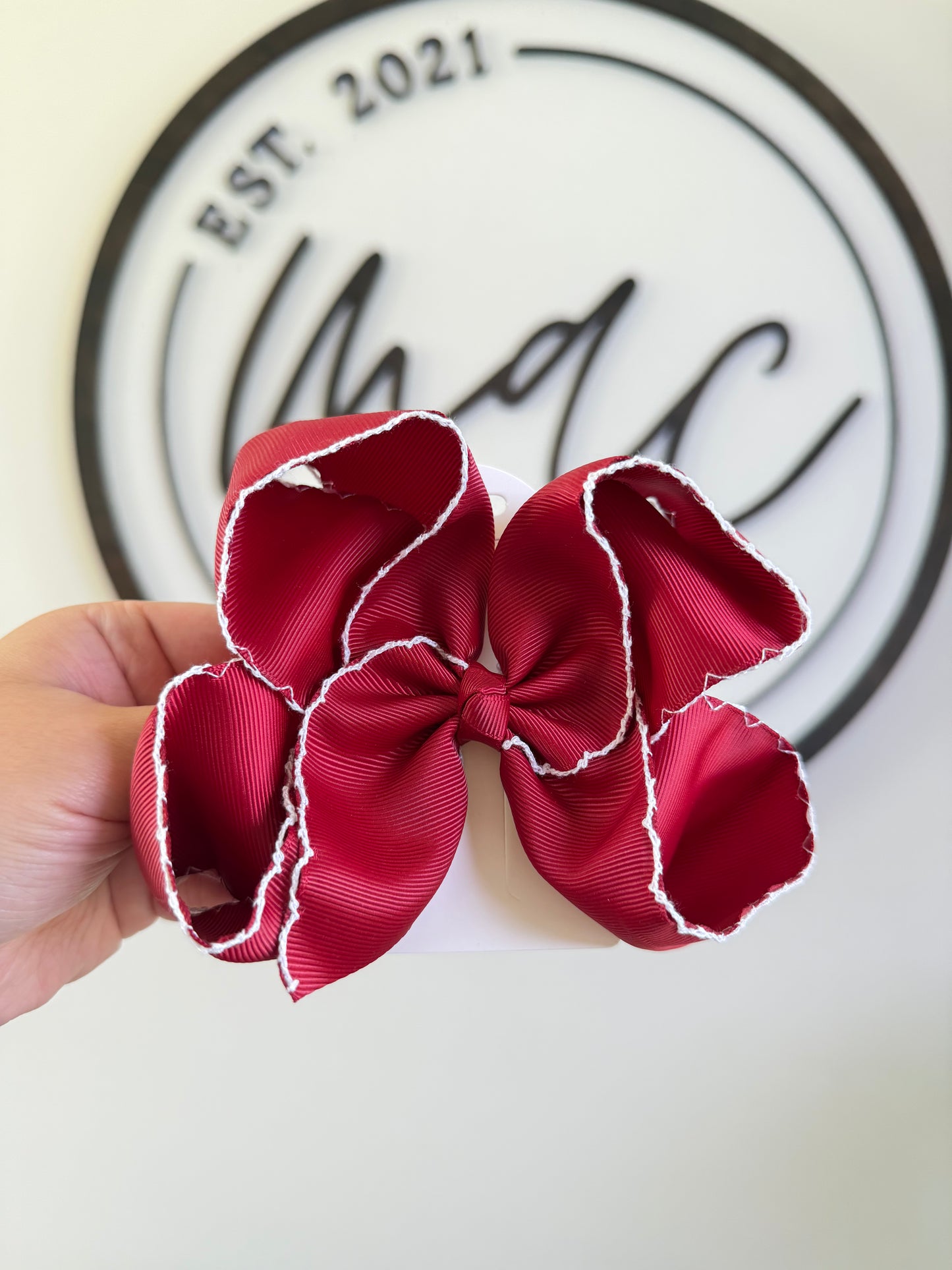 Fun Size Moonstitch Hair Bows (5in)