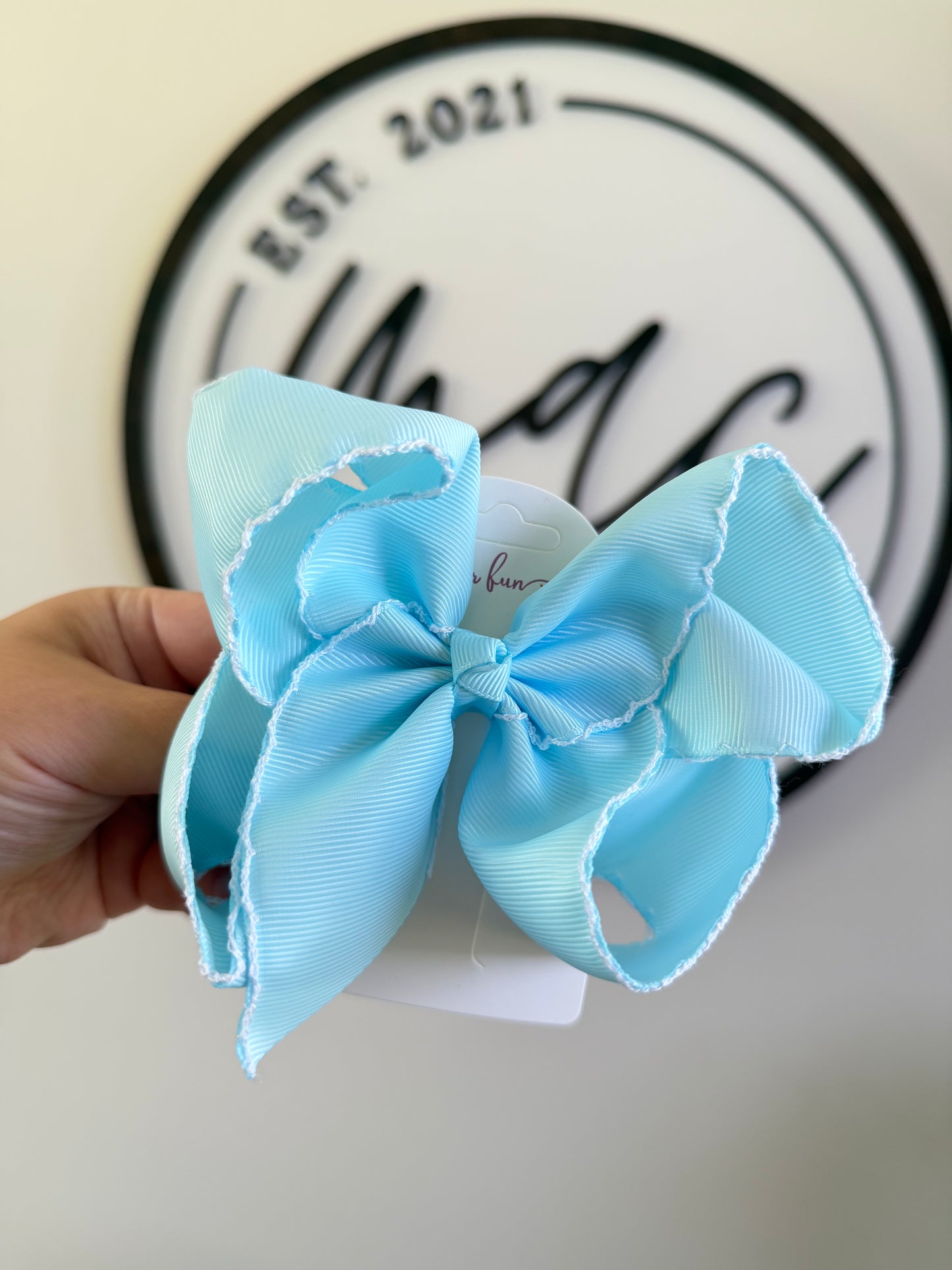 Fun Size Moonstitch Hair Bows (5in)
