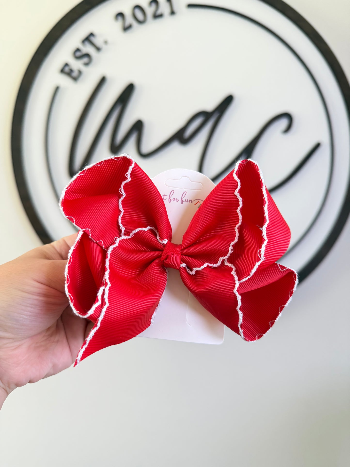 Fun Size Moonstitch Hair Bows (5in)