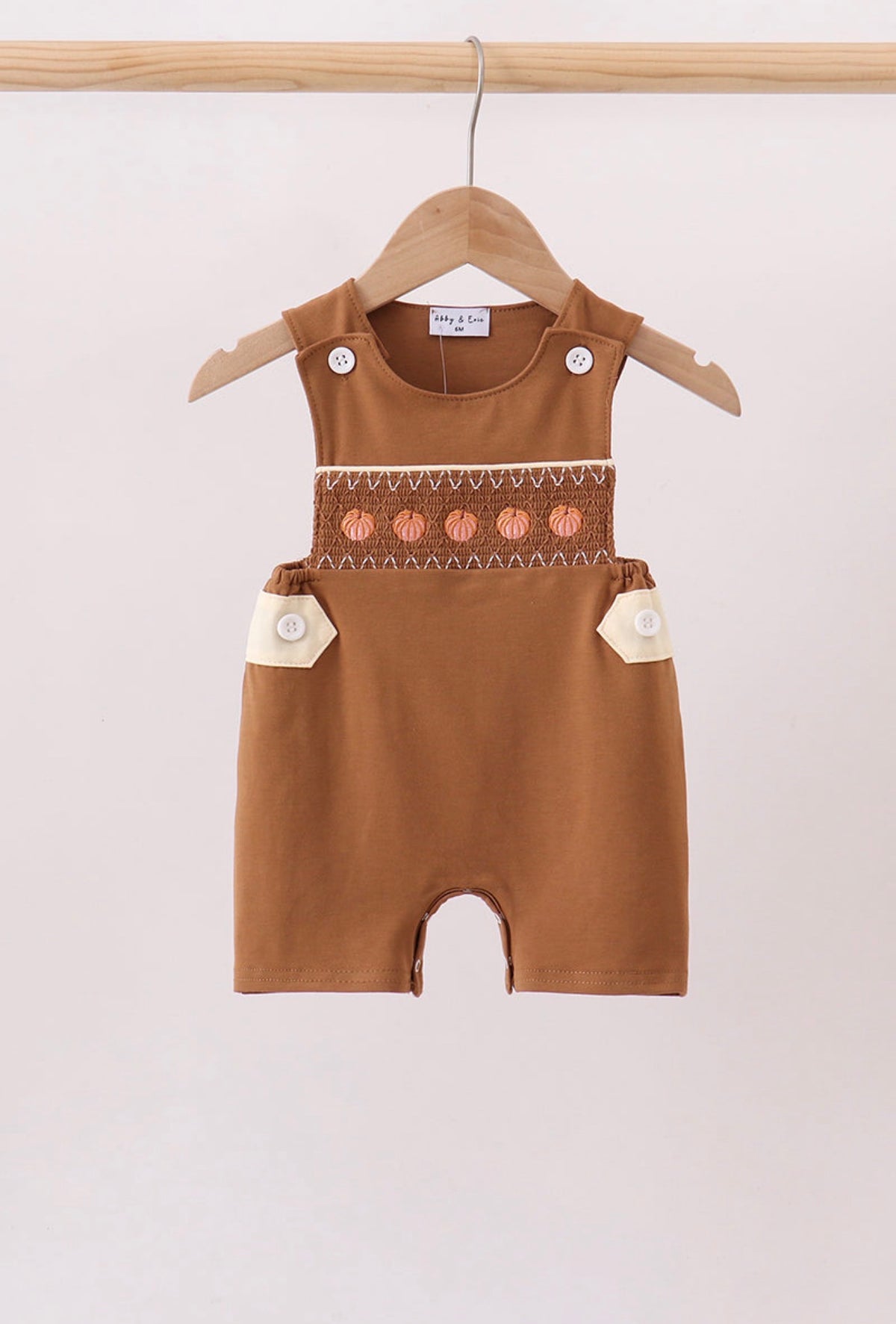 Brown Pumpkin Smocked Jonjon