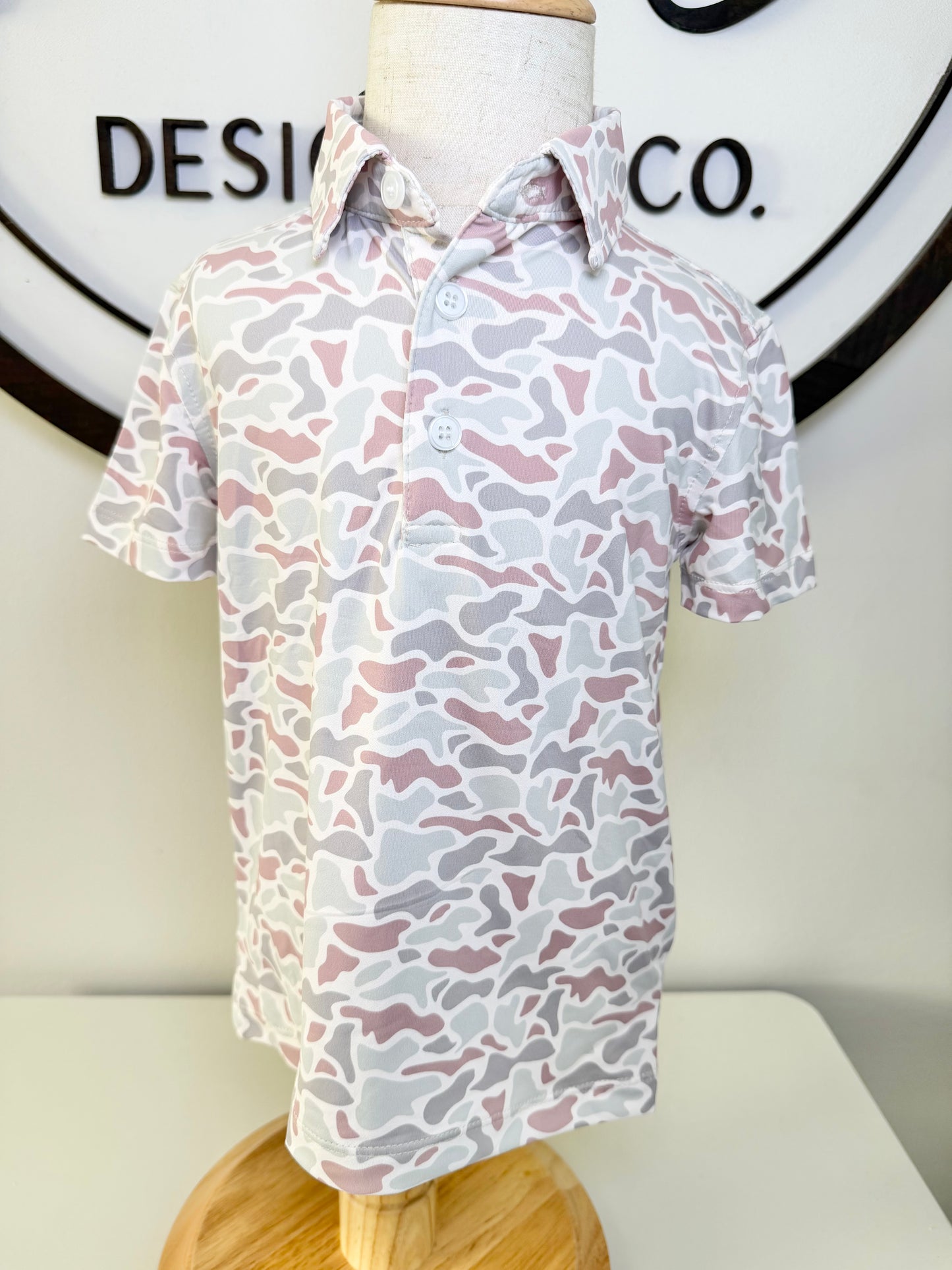 Kids Whitetail Camo Polo