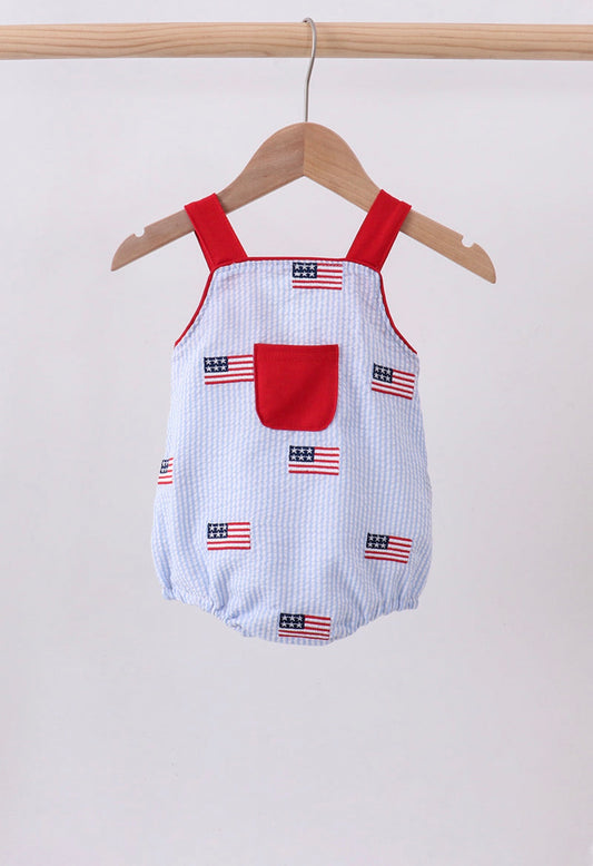 Flag Seersucker Pocket Bubble