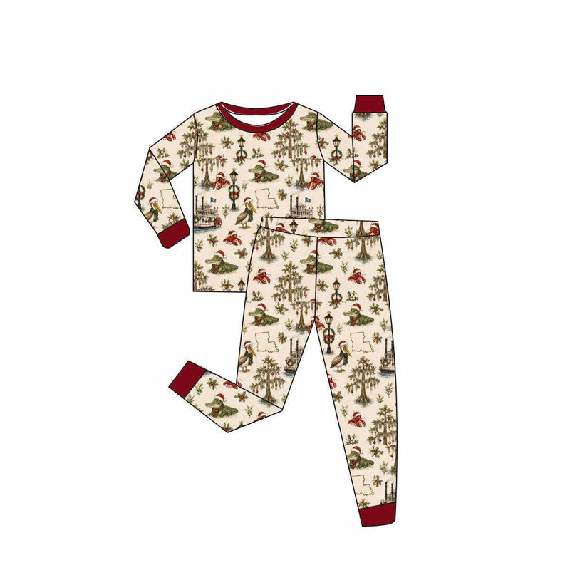 PRE-ORDER Cajun Christmas Bamboo Pajama Set