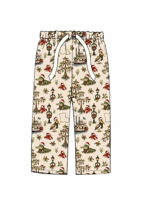 PRE-ORDER Adult Cajun Christmas Bamboo Pajama Pants