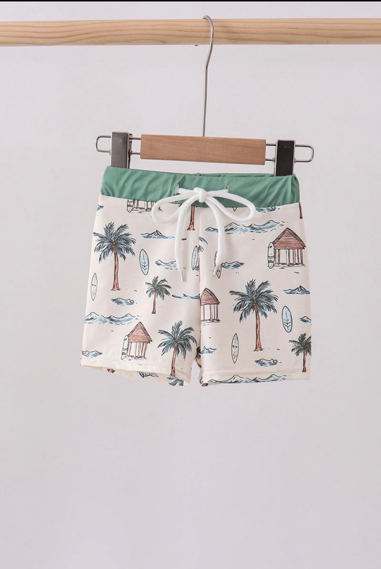 Beach Print Swim Shorts