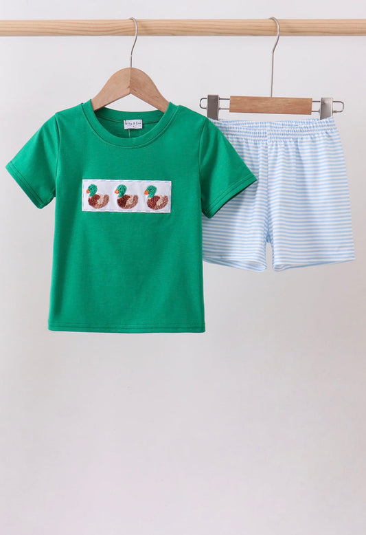 Duck French Knot Shorts Set