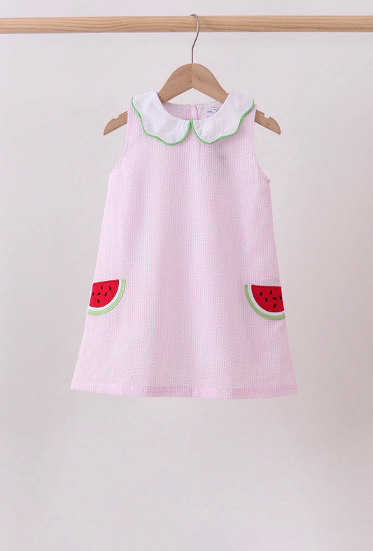 Seersucker Watermelon Dress