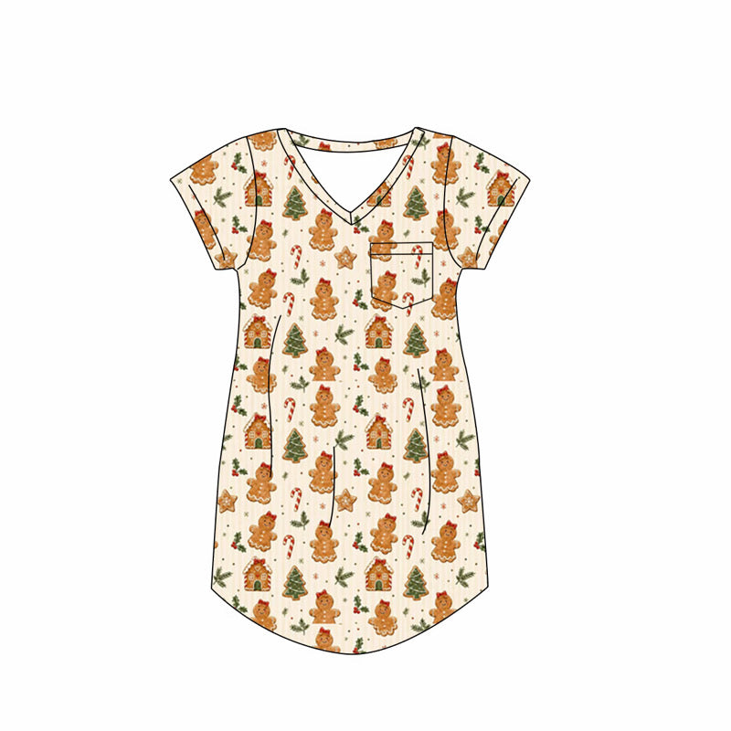 Women’s Christmas Cookie Comfort Bamboo Gown