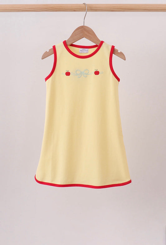 Apple & Bow Embroidered Dress