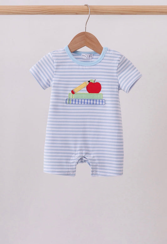 Apple & Pencil Appliqué Romper