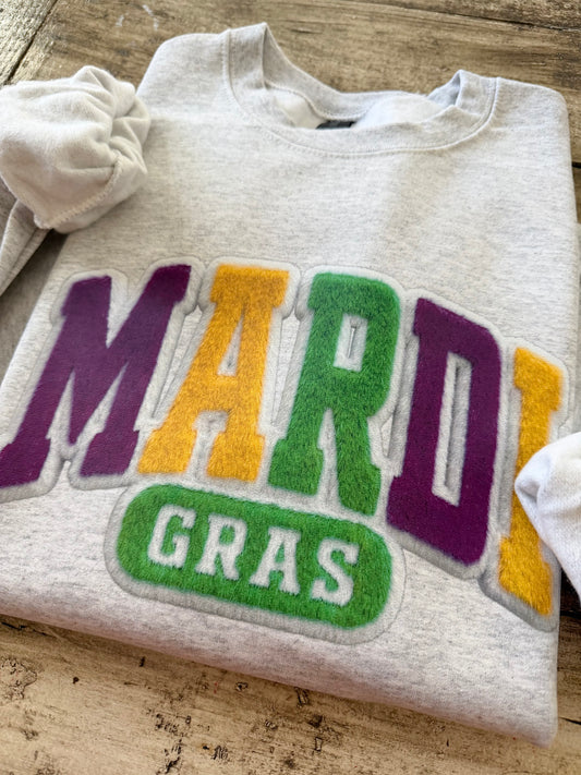 Faux Fuzzy Mardi Gras Graphic (2 Styles)