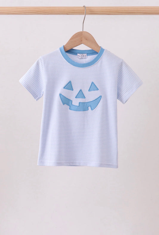 Blue Pumpkin Appliqué Top