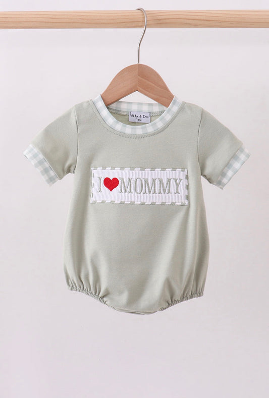 Green I Love Mommy Bubble