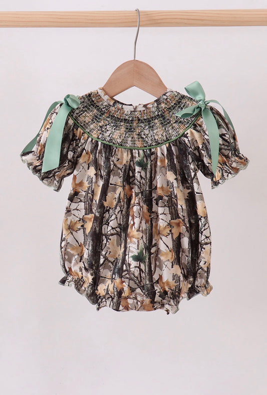 Camo Smocked Bubble