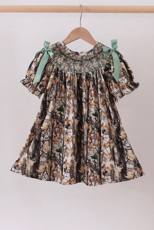 Camo Smocked Dress