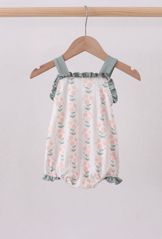 Sage Floral Ruffle Bubble