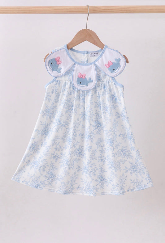 Whale Embroidered Dress